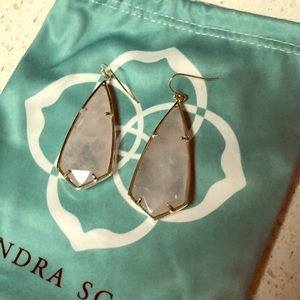 Kendra Scott Carla earrings in rose quartz